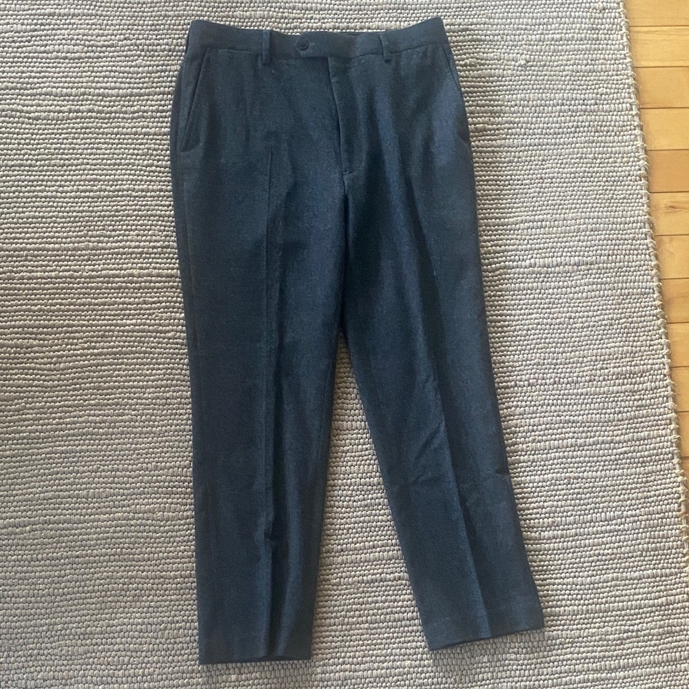 Buck Mason Men's Dark Gray Wool Dress Pants